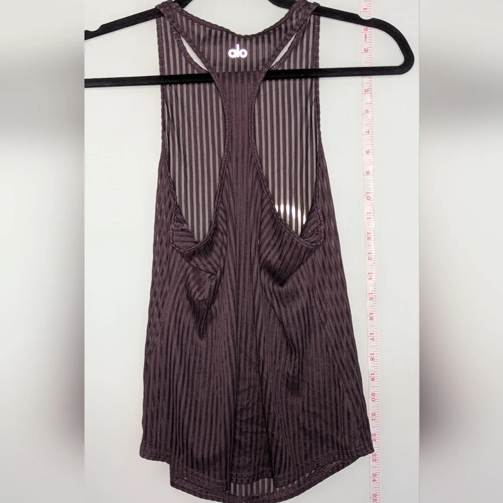 ALO Yoga Purple Striped A-Line Skirt